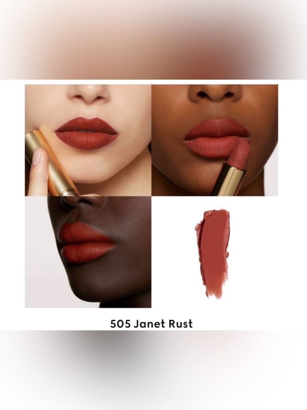 GUCCI 505 Janet Rust Matte Lipstick - Picture 5 of 7